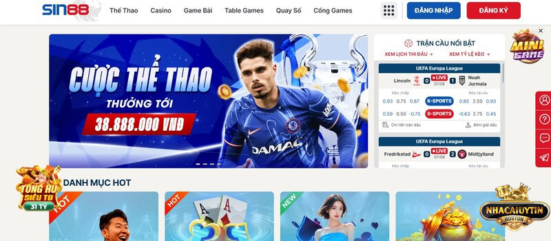 Sin88 - Trải nghiệm cá cược cùng nhà cái đẳng cấp từ Singapore Một số thông tin sơ lược về nhà cái cá cược Sin88