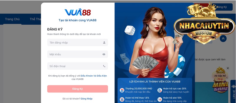 VUA88 - Sân chơi cá cược uy tín, thời thượng và đẳng cấp Cách tạo tài khoản VUA88 cực đơn giản