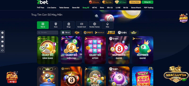 Zbet - Nhà cái cá cược đáng chơi nhất năm 2025 Chơi Quay số với cơ hội nhận thưởng khủng cùng Zbet